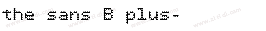 the sans B plus字体转换